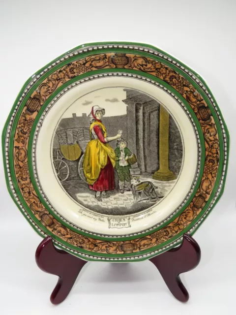 Adams, Cries of London  piatto ceramica con personaggi , England. Diametro 26 cm