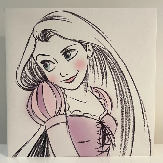 OFFICIAL DISNEYLAND PARIS Canvas Wall Art Princess RAPUNZEL TANGLED