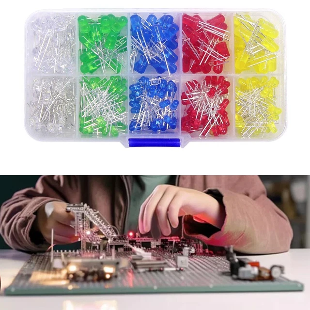KIT LED 3MM/5MM 300 Pcs Kit LED Haute Luminosité Haut Indice de Rendu ...