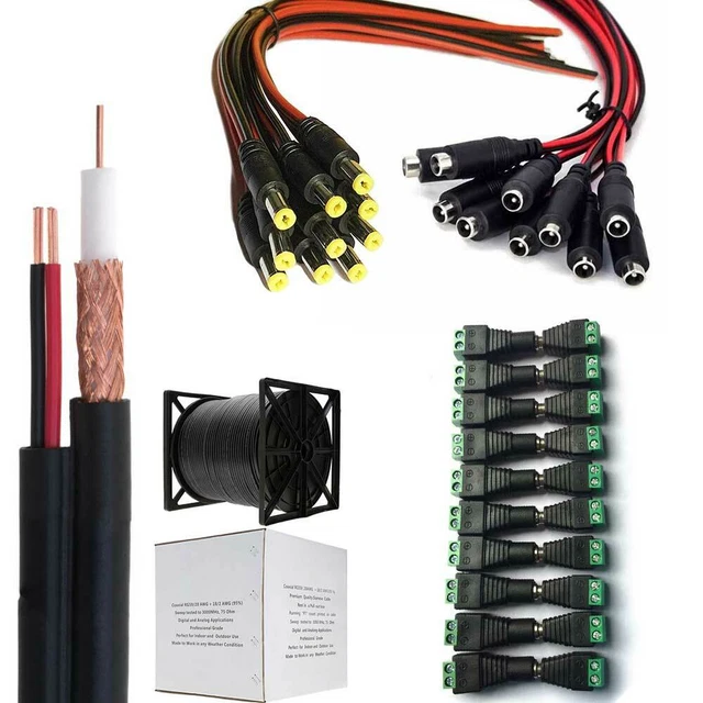 Cavo Coassiale RG59 Siamese Per Telecamere CCTV - 20AWG + 18/2, Video