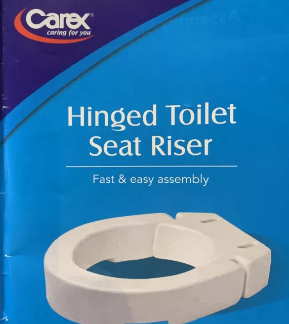 Carex Hinged Toilet Seat Riser Standard Round