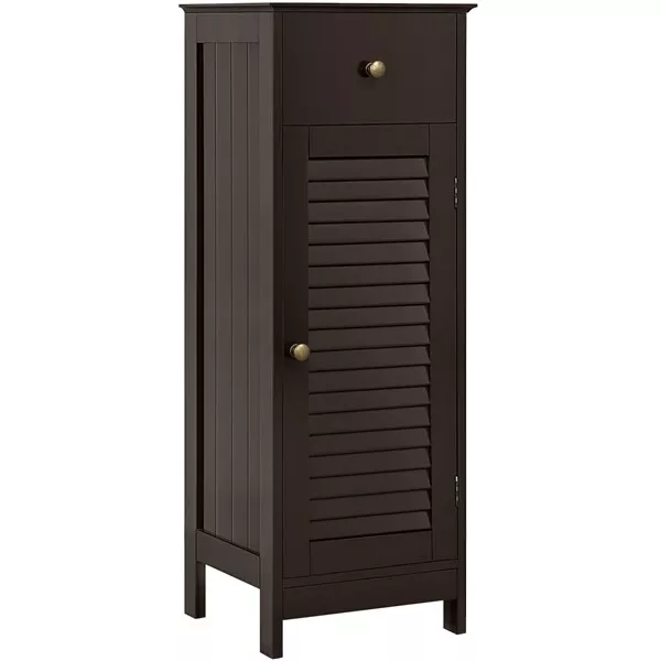 Bathroom Floor Cabinet Freestanding Storage Organizer with Door Cabinet & Drawer
