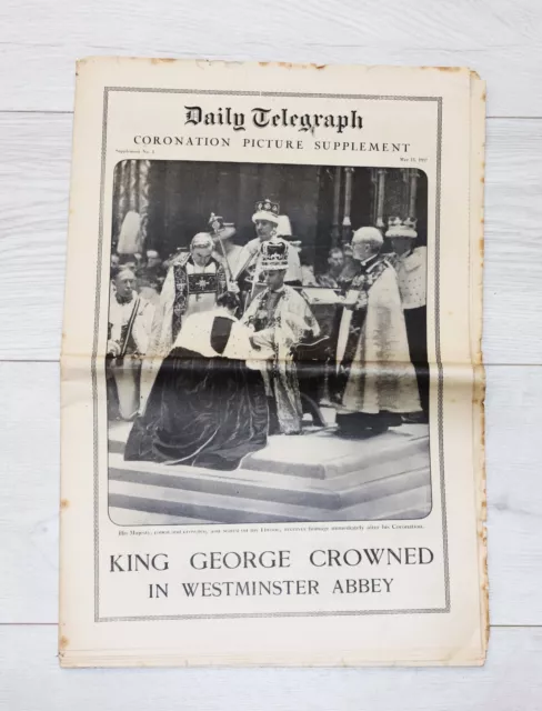 Vintage Daily Telegraph Coronation Picture Supplement May 13 1937 King George VI