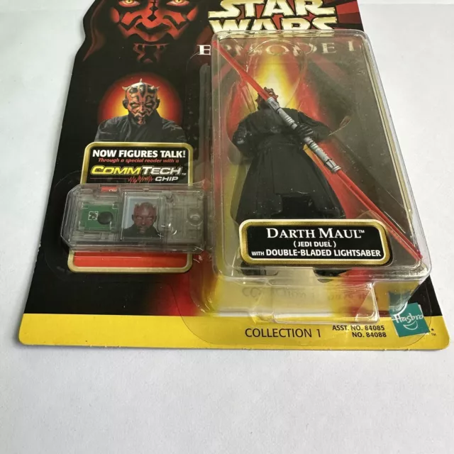 Star Wars Episode 1 DARTH MAUL JEDI DUEL) RARE #.00 Comm Tech Hasbro 1998 MOC 3