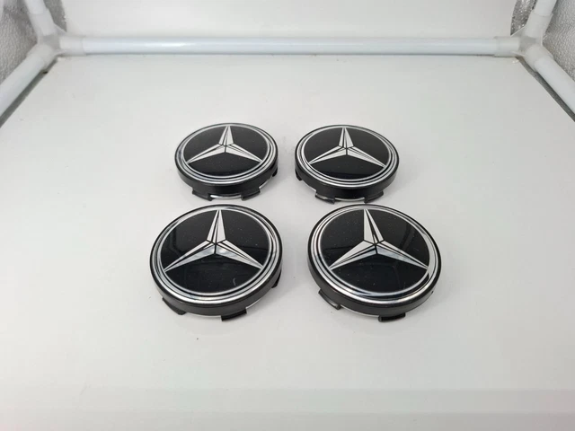 4x Mercedes Alloy Wheel Centre Hub Caps 75mm A B C E S M Class ML CLA - Foto 12