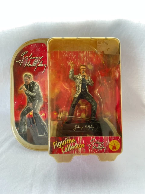 Figurine Johnny Hallyday sur sa moto