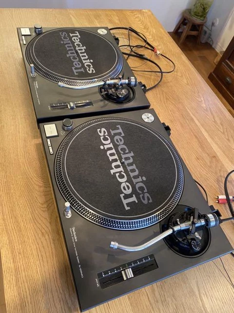Technics SL-1200 MK3 Black Pair Direct Drive DJ Turntables Set Japan [Near Mint]