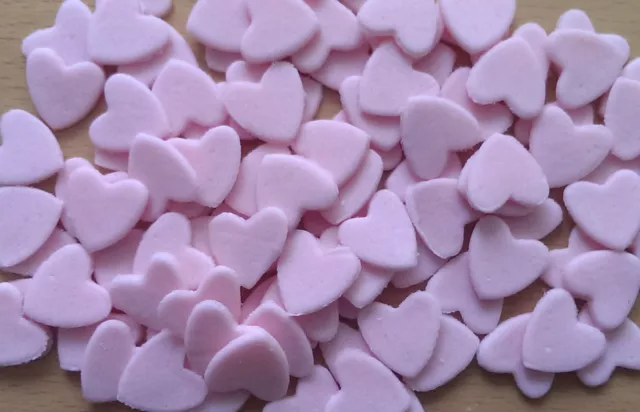 110 x Comestible 3D 10mm Corazones, Pastel Cupcake Toppers Decoraciones Boda 50 Colores