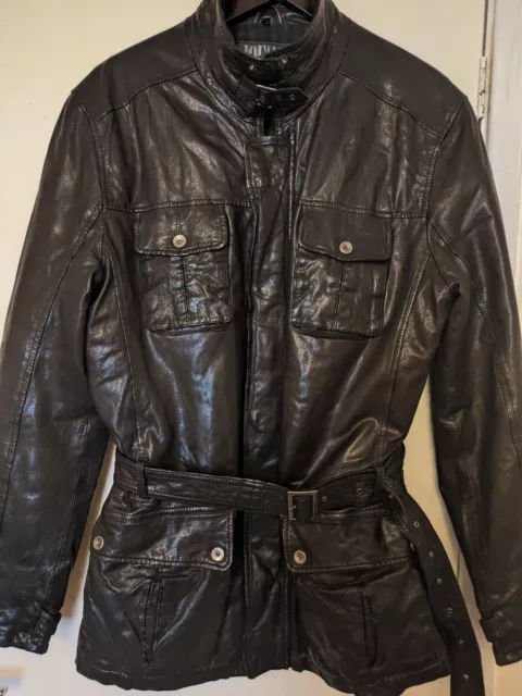 Jofama Black Leather Jacket Size 52 XL