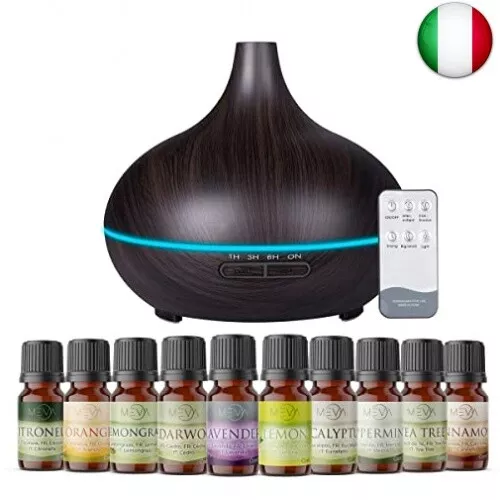 MEVA Diffusore di Oli Essenziali, Umidificatore ad Ultrasuoni 400ml per