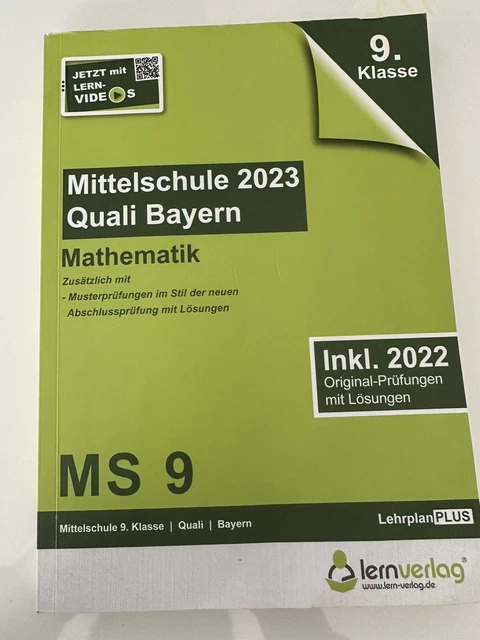 Mathe Abi 2023 Bayern Lösungen ORIGINAL-PRÜFUNGEN QUALI MITTELSCHULE Bayern 2023 Mathematik EUR 1,00