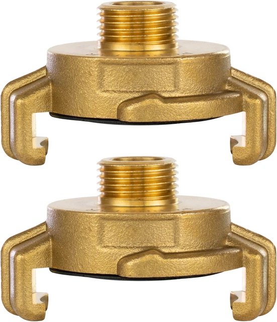 Poppstar 2x Raccord Rapide en Laiton 3/8" Filetage Mâle Raccord à griffes Geka