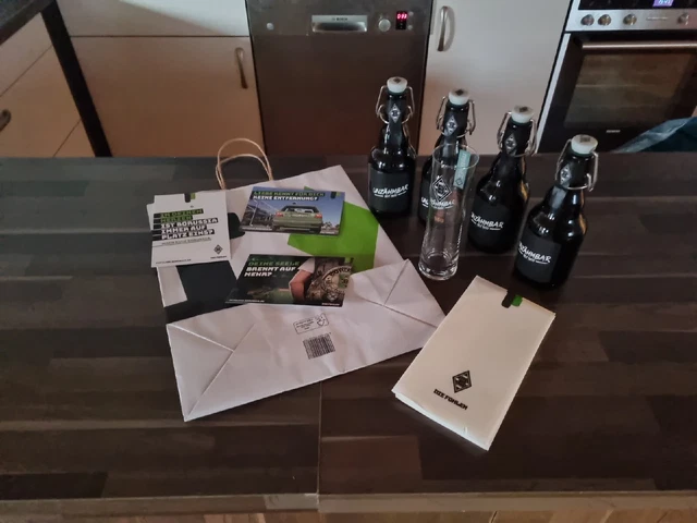 Borussia Mönchengladbach - Fan Bier + Glas + Tragetasche