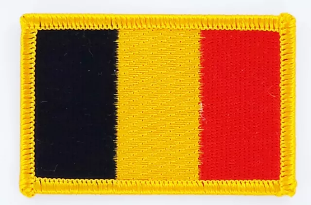 Patch Ecusson Brode Drapeau Belgique Insigne Thermocollant Neuf Flag Patche