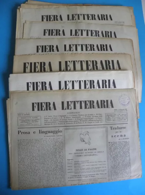 LA FIERA LETTERARIA Anno I e II - 1946-1947 - lotto di 16 giornali