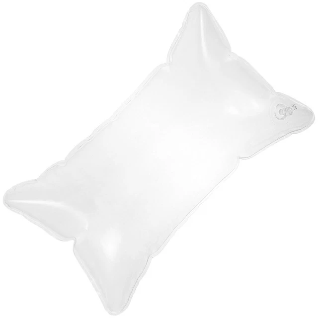Coussin Gonflable Transparent PVC 30x50 Cm - Oreiller De Camping Portable, Léger, Imperméable - Hauteur Ajustable Pour Voyage, Plage, Canapé