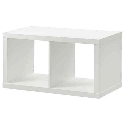 IKEA KALLAX 2 Shelf White Display Shelving Unit Bookcase Drawer Rack