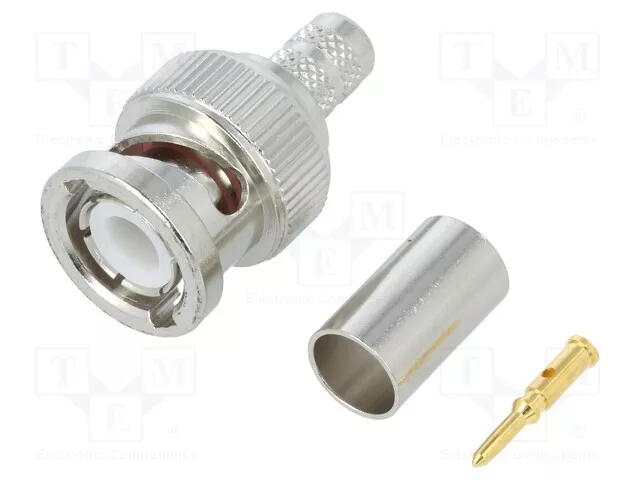 Plug BNC 50Ω Straight Male Gold Plated 112533 Bnc-Steckverbinder