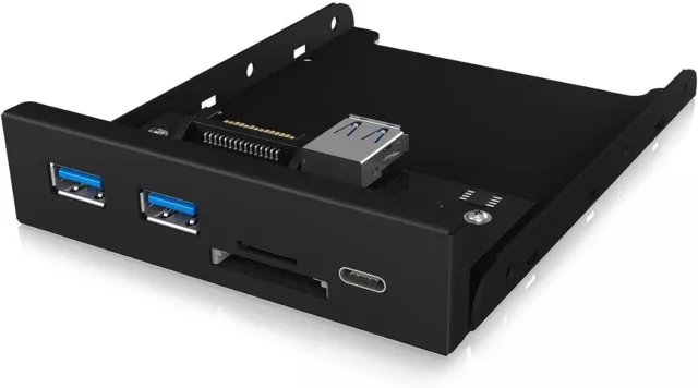 ICY BOX USB 3.0 Front Panel Black IB-HUB1417-i3 2