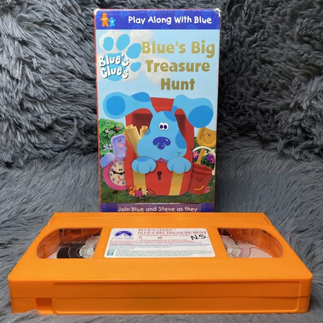 BLUE'S CLUES - Blue's Big Treasure Hunt VHS 1999 Orange Tape Nick Jr ...