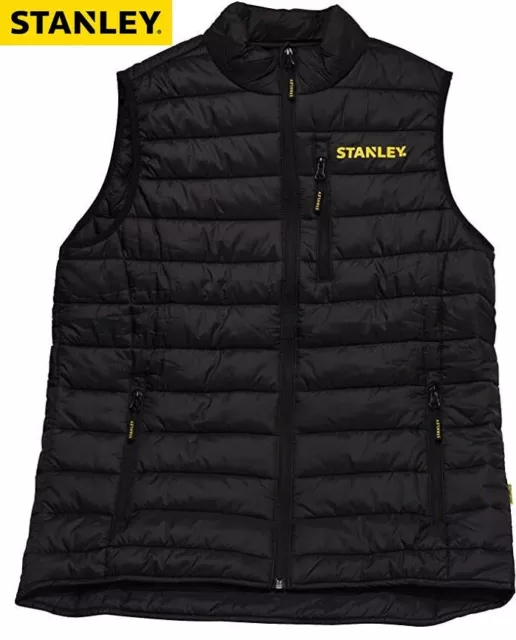 Mens Body Warmer Stanley Gilet Multi Pockets Outdoor Zip Up Work Vest Sleeveless
