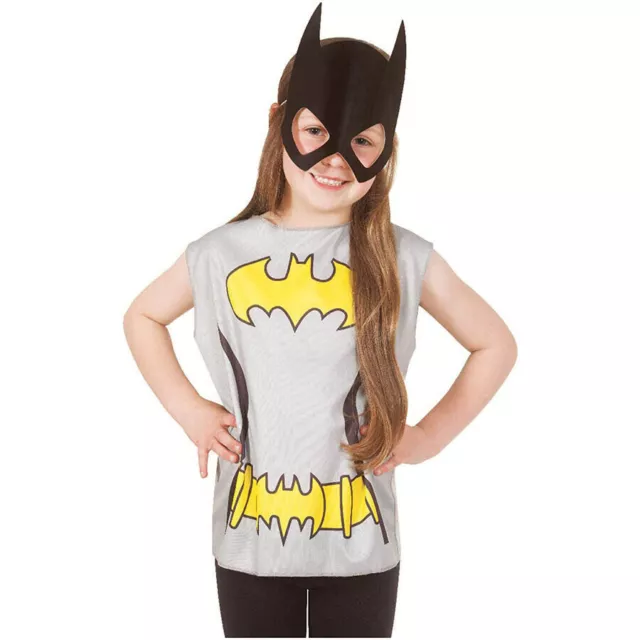 BATGIRL SHIRT KINDER # Karneval Fasching Party Superheld Kostüm T- Shirt Mädchen