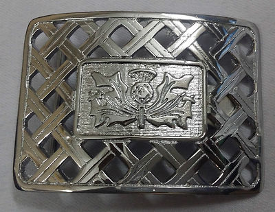 Cardo Da Uomo Fibbia Cintura Kilt Scozzese Cardo Reticolo Antico Finitura / 