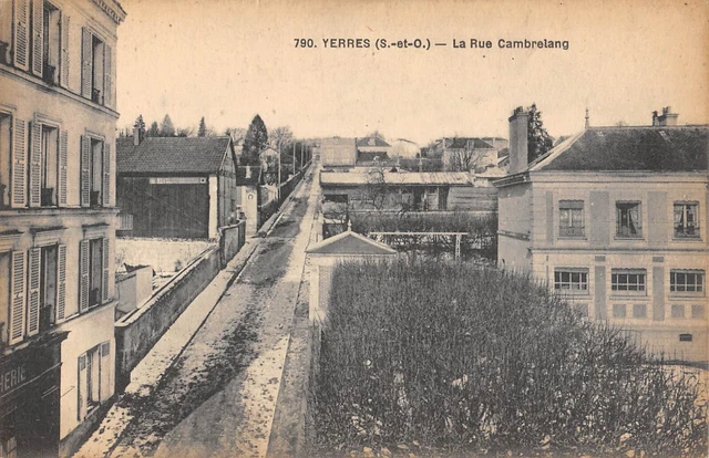 CPA 91 YERRES / RUE CAMBRELANG / cliché rare