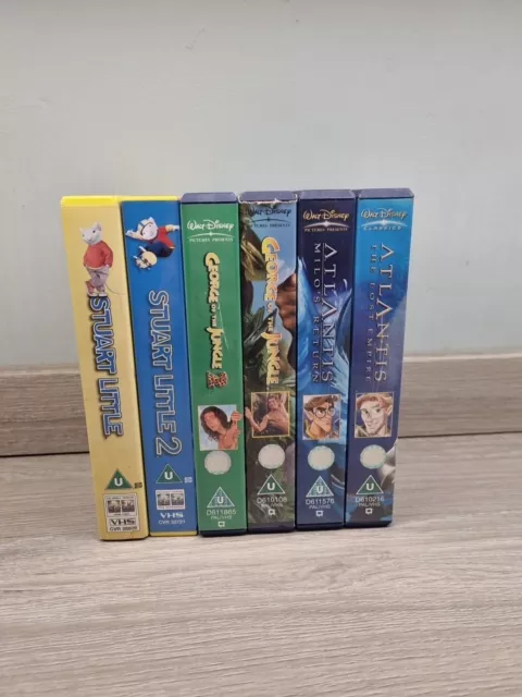 BUNDLE OF 6 Childrens Disney VHS Videos Stuart Little George Jungle ...