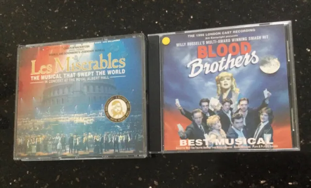 LES MISERABLES IN CONCERT 1996 ROYAL ALBERT HALL 2 CDs & BLOOD BROTHERS 1995 CD