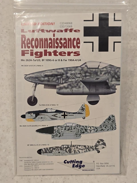 Cutting Edge He 111 B/J conversion set 1/48 scale. Includes CE decal sheet! | #349252155