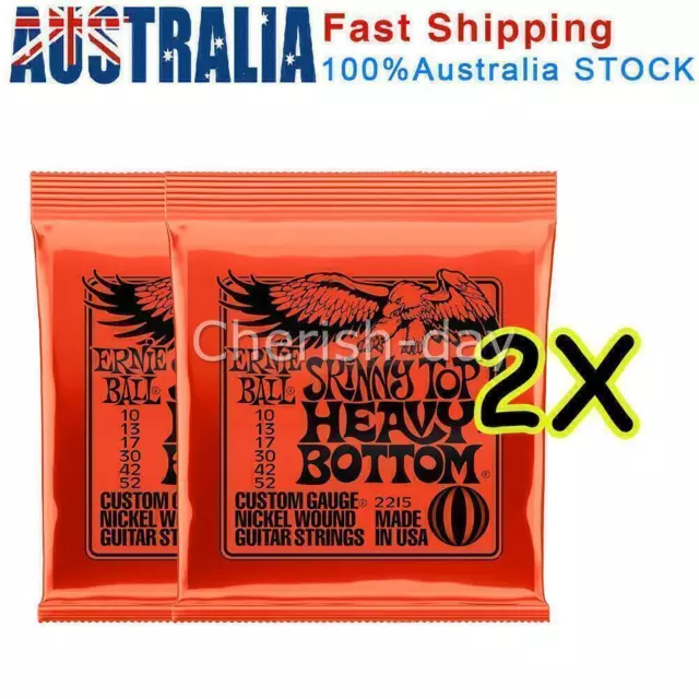 2PCS Ernie Ball 2215 Skinny Top Heavy Bottom 10-52 Slinky Strings *BRAND NEW*