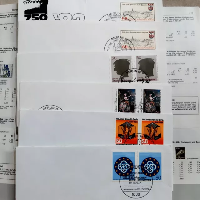 Briefe Deutschland Berlin Ersttag Stempel Briefmarken Sammlung Nachlass +🎁