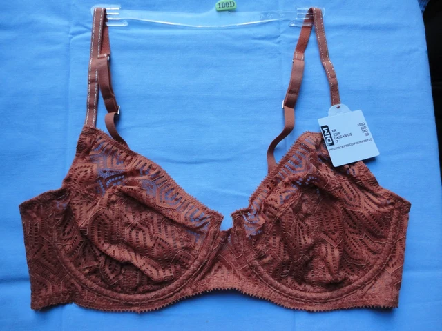 Soutien-Gorge LOU Oxygène - Modèle Géométrique Emboîtant - Bonnet D Tour 100 (85 EU) - Neuf Avec Étiquettes