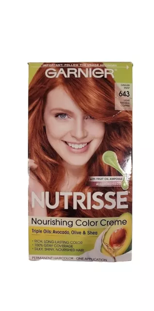 Garnier Nutrisse Nourishing Color Creme 643 Light Natural Copper Ginger Snap