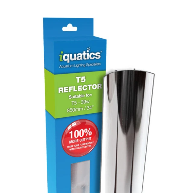 39W-Single Pack-iQuatics T5 Aluminium Reflector-Increased output by up to 100%.