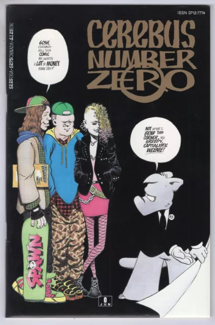 CEREBUS Number Zero #0 1993 SCARCE Gold Foil Variant Retailer Promo AARDVARK Sim