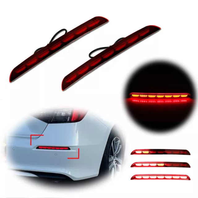 Red Lens 3D Optic LED w/Sequential Siganl Tail Brake Lights for 2022 Honda Civic