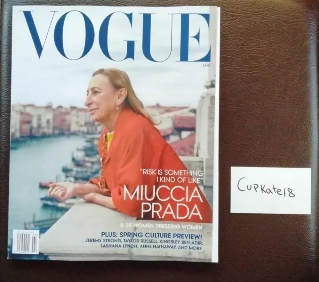 VOGUE MAGAZINE USA March 2024 MIUCCIA PRADA Cover Spring Fashion BRAND