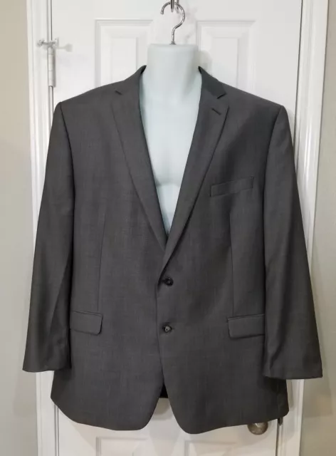 Calvin Klein Men's Slim Fit Gray Wool Suit Jacket Size 46L