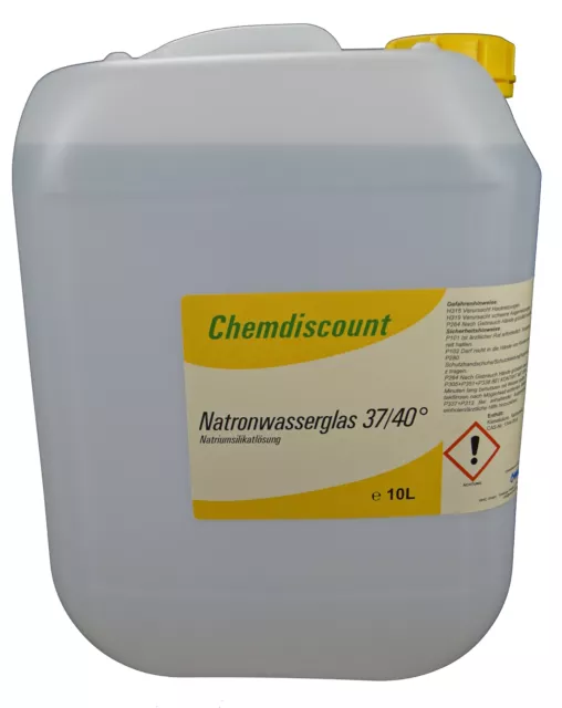 10Liter (ca. 13,5kg) Natronwasserglas 37/40°, Natriumsilikat