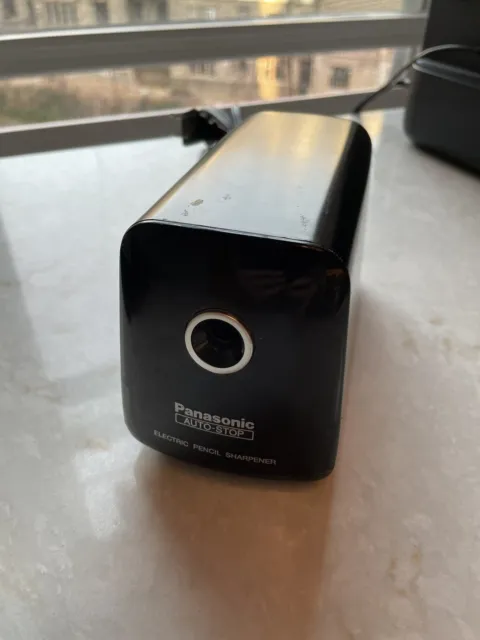 Panasonic KP-380 Black Auto-Stop Electric Pencil Sharpener - Tested, Works!