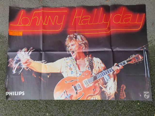 Affiche JOHNNY HALLYDAY années 80.