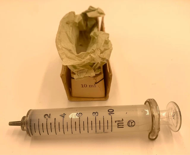 Antike Spritze Glas medizinisches Zubehör Injektionsspritze Medizin Arzt 10 ml
