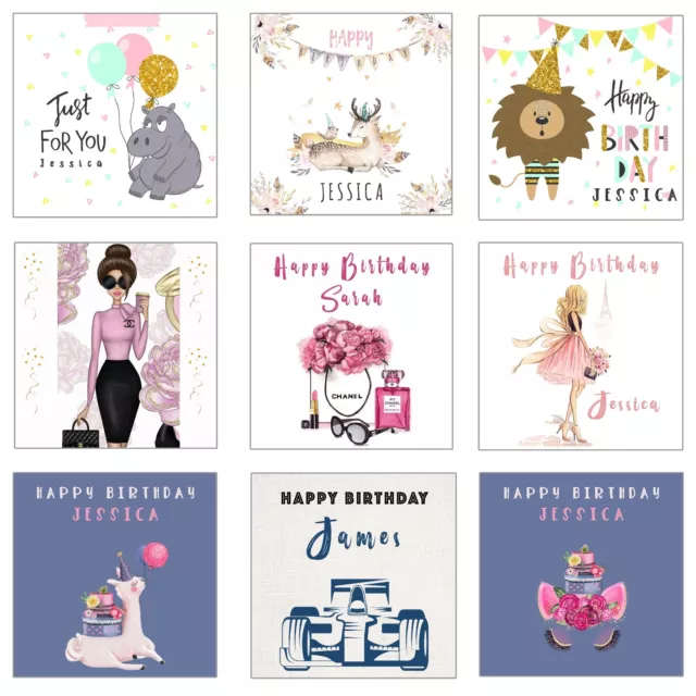 Personalised Birthday Cards - For Daughter Sister Friend Boys Girl Children.....