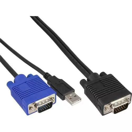 10x InLine KVM Kabelsatz, USB, für 19" KVM Switch, Länge 1,8m