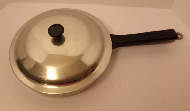 Vintage Miracle Maid Cookware 9.5" Cast Aluminum Skillet Sauté Pan Lid Vintage Miracle Maid Cookware 9.5" Cast Aluminum Skillet Sauté Pan Lid