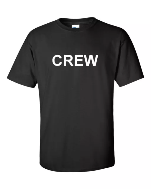 CREW T Shirt - Black tee for stage staff, management, roadies, sound engineer