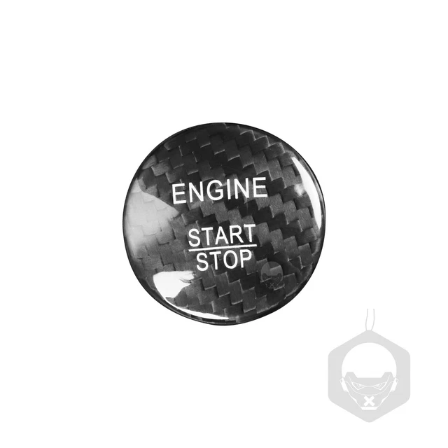 Kohlefaser Automotor Start Stop Knopf Zünd Aufkleber für Alle Mercedes Benz 01