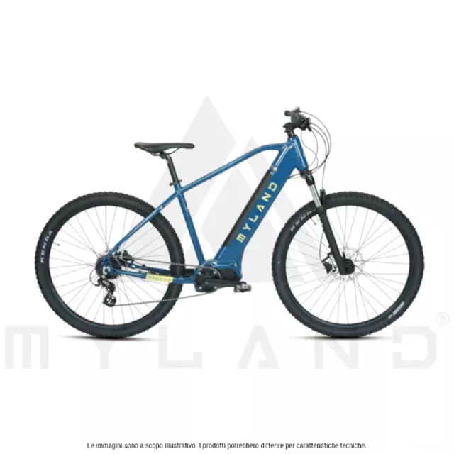 BICI BICICLETTA ELETTRICA ALLUMINIO L DA UOMO 29" BLU BATTERIA 36V 13Ah 468Wh